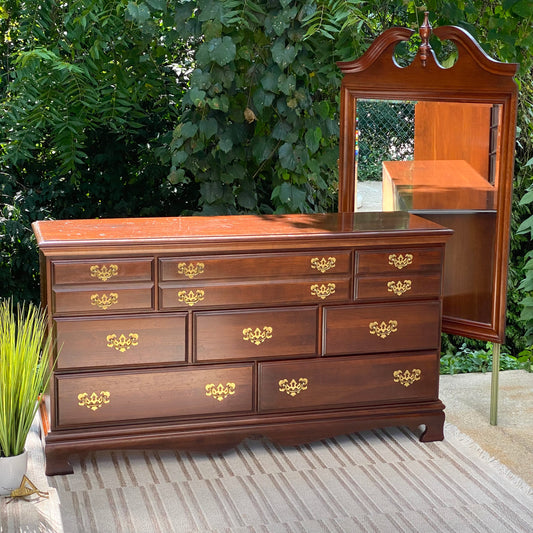 Nice Wooden Lowboy 8 Drawer Dresser