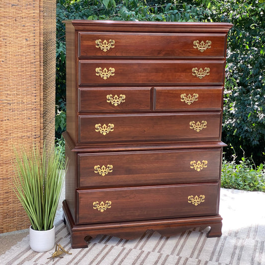 Nice Wooden Tall 6 Drawer Dresser