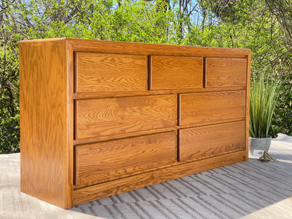 Nice Wooden 7 Drawer Lowboy Dresser