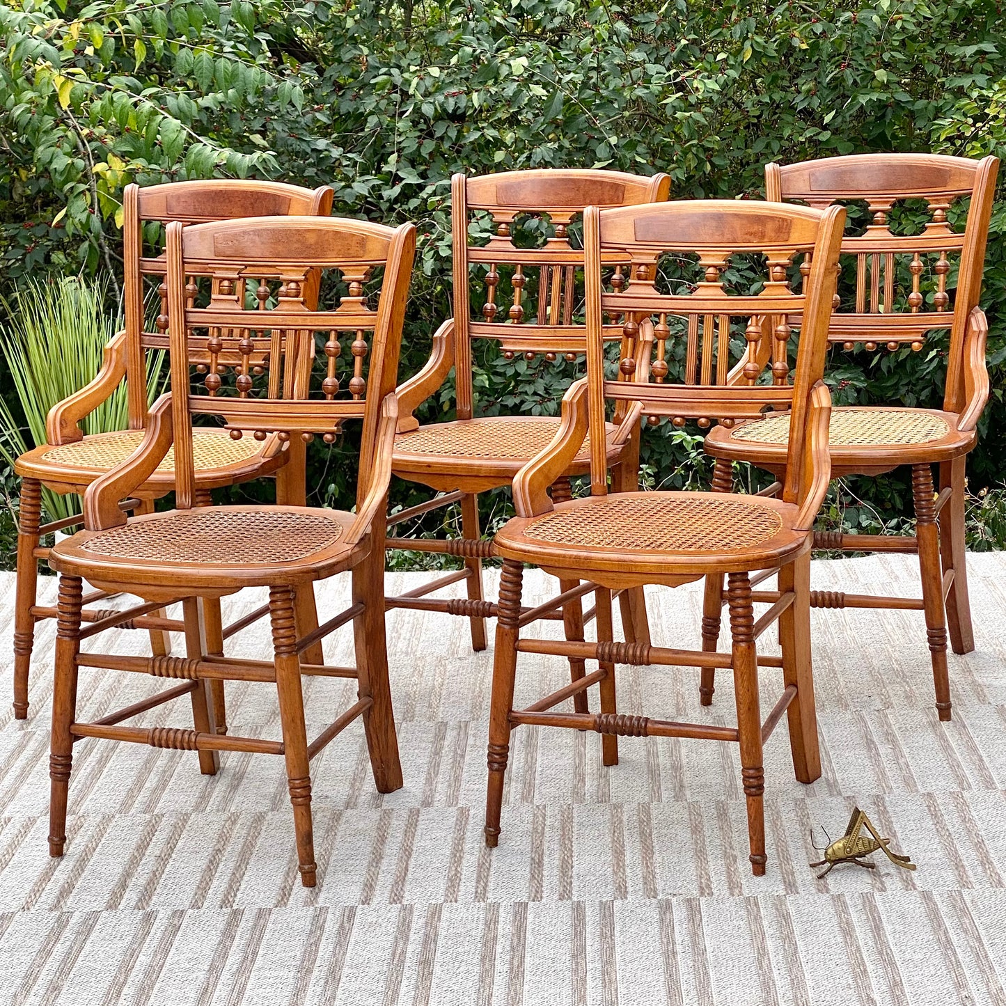 Vintage Eastlake Birds Eye Maple Chairs