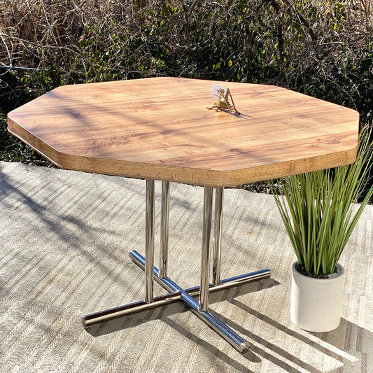 Vintage MCM Chromcraft Octagon Table