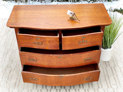 Vintage Oak 4 Drawer Dresser