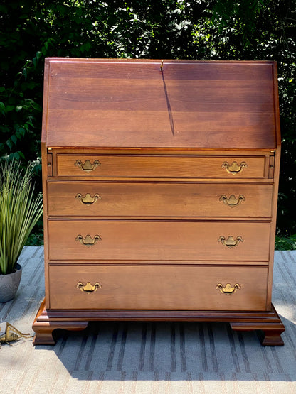 Vintage Mabry Mill Solid Cherry Secretary Desk