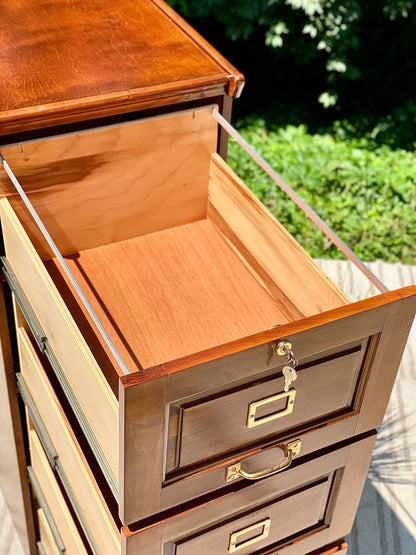 Nice Wooden 4 Drawer Filing Cabinet
