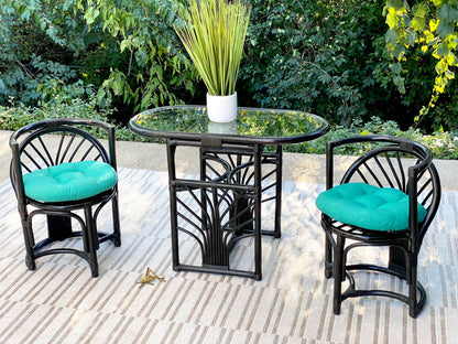 Vintage 3 Piece Rattan Wicker Patio Set