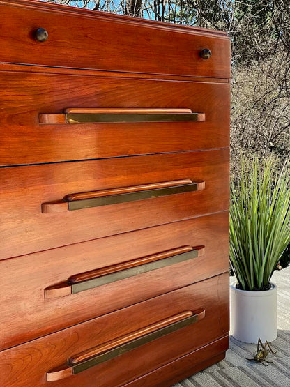 Vintage MCM Mid Century 5 Drawer Dresser