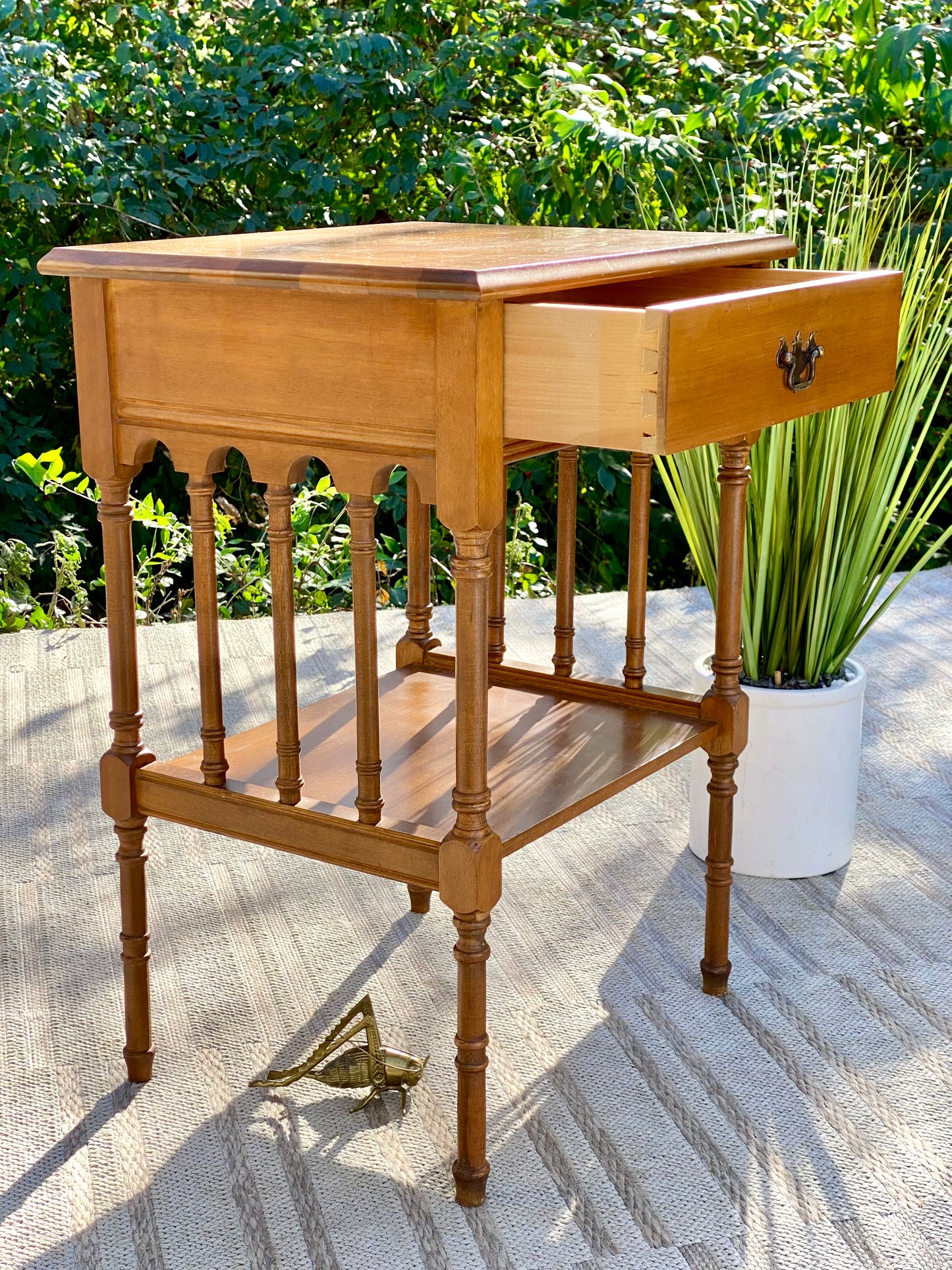 Vintage Wooden Maple Side Table