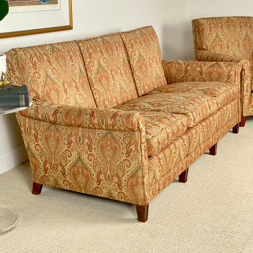 Vintage Upholstered Couch Sofa