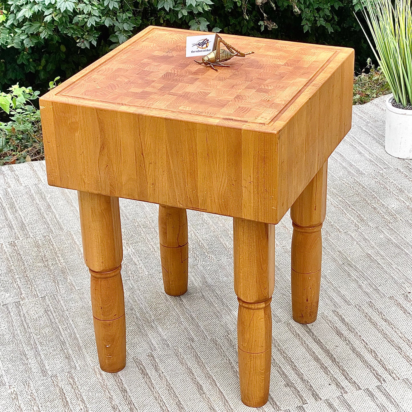 Vintage Wooden Butcher Block