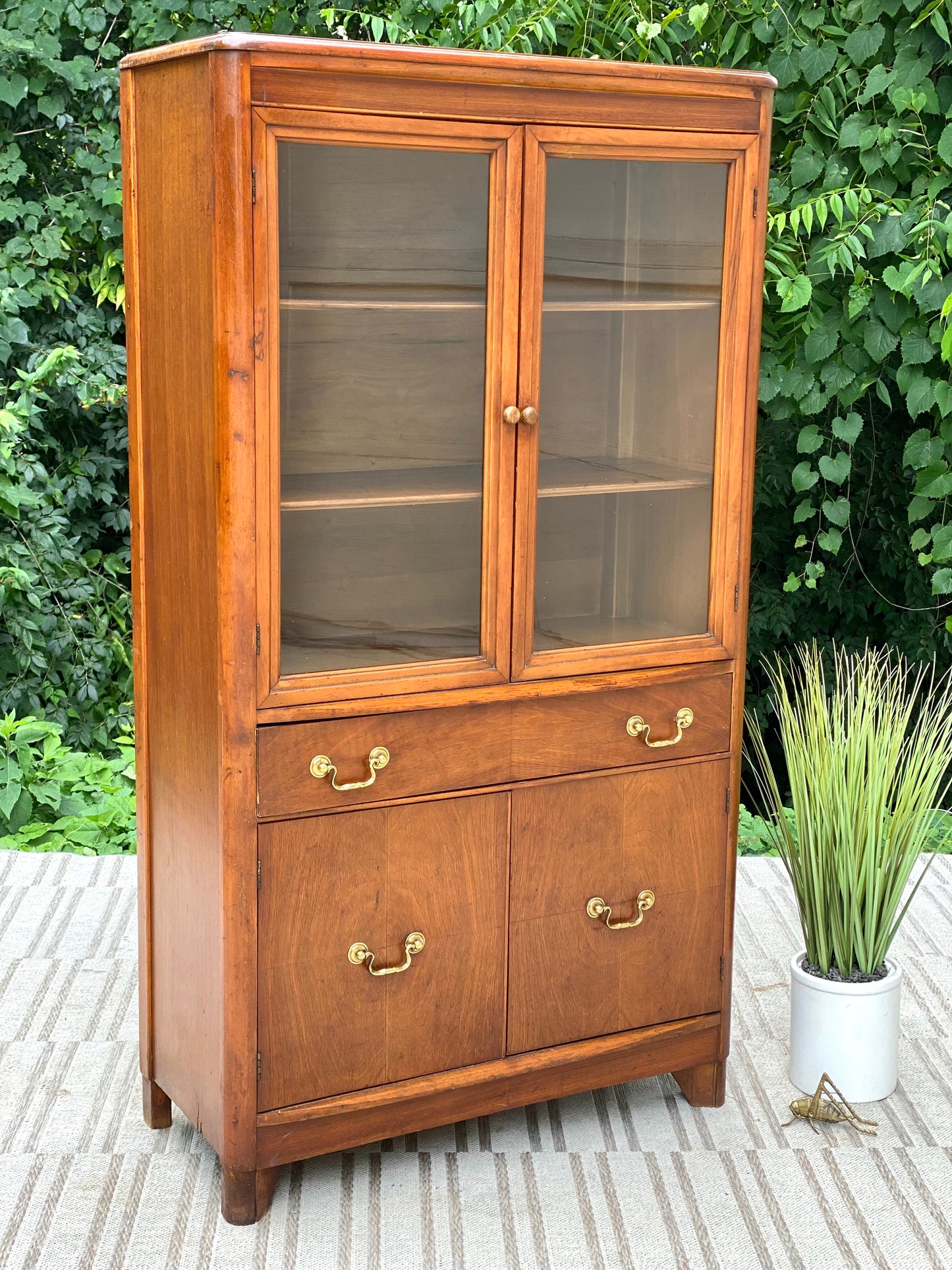 Vintage Wooden Display Hutch