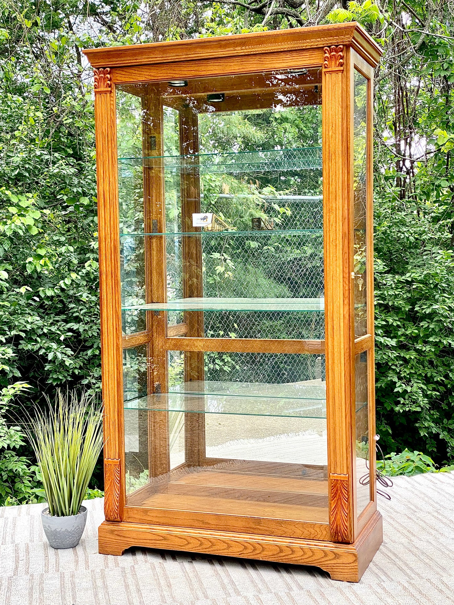 Vintage Pulaski Sliding Door Glass Display Case