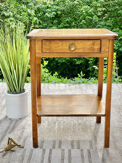 Vintage Wooden Craftsman Side Table