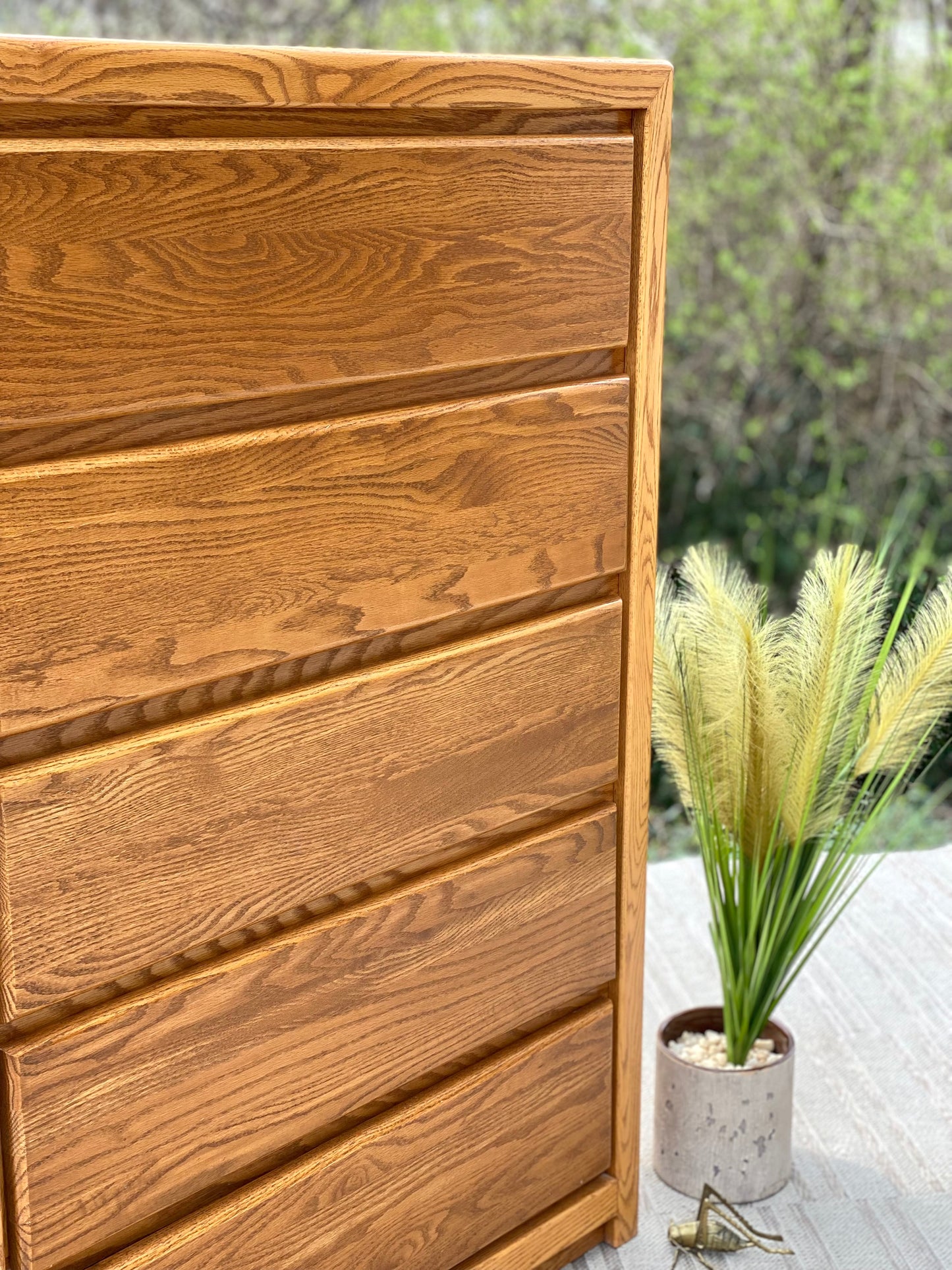 Vintage Wooden 5 Drawer Dresser