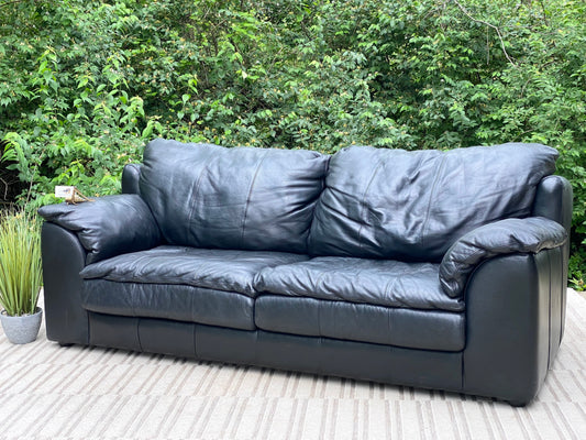 Nice Black Leather Sofa Couch