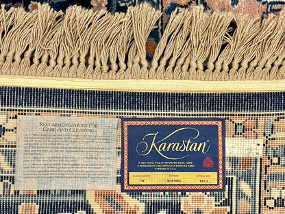 Vintage Karastan Blue Heriz Large Area Rug 8'8" X 12'