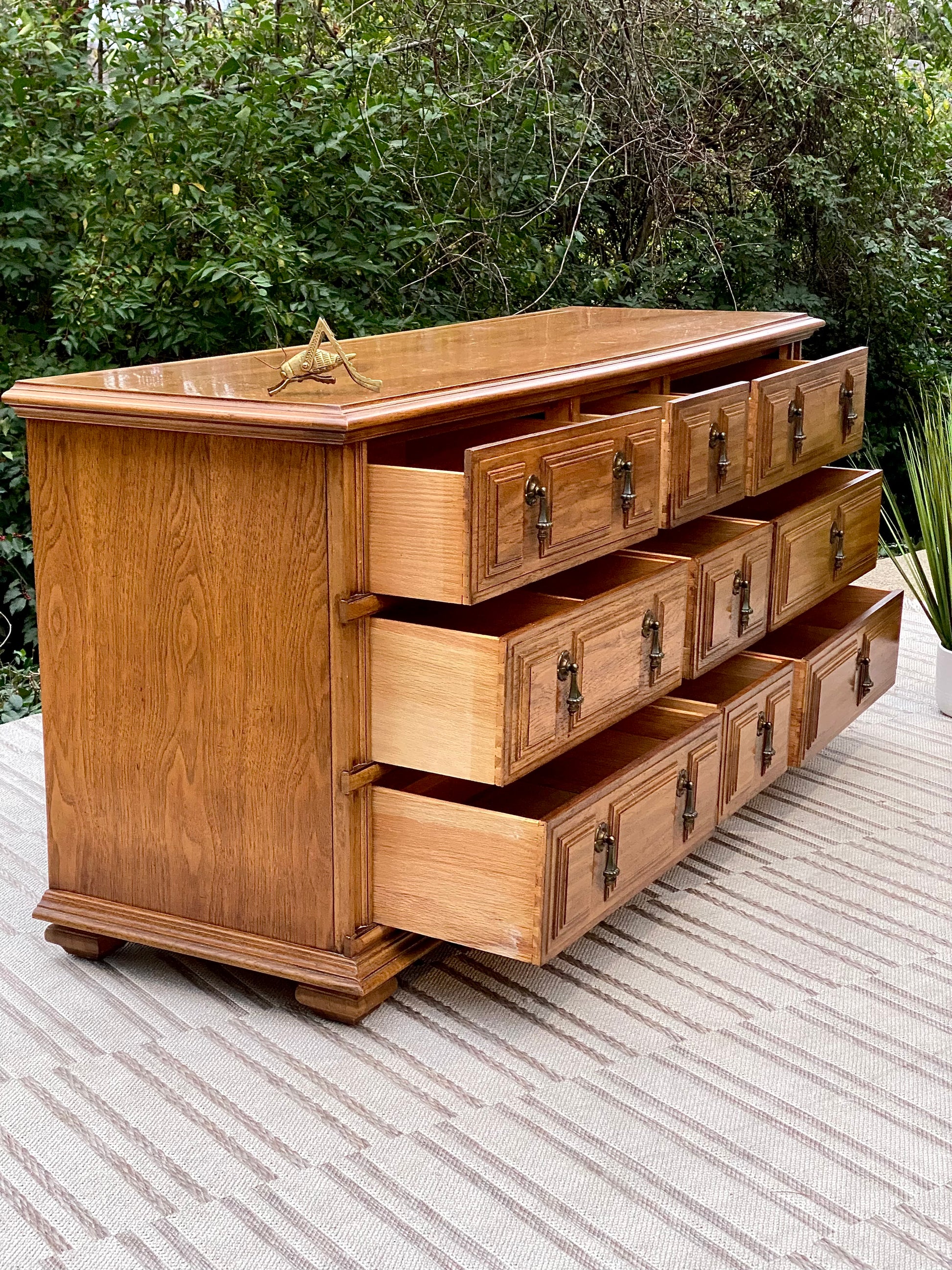 Vintage Thomasville Lowboy 9 Drawer Dresser The Velvet Cricket Vintage Thomasville Lowboy 9 Drawer Dresser The Velvet Cricket