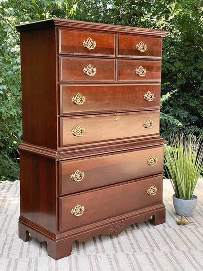 Vintage Kincaid 6 Drawer Highboy Dresser
