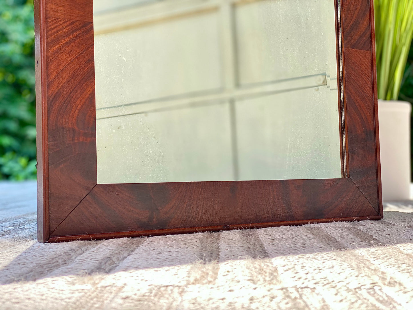 Vintage Rectangle Wooden Frame Mirror