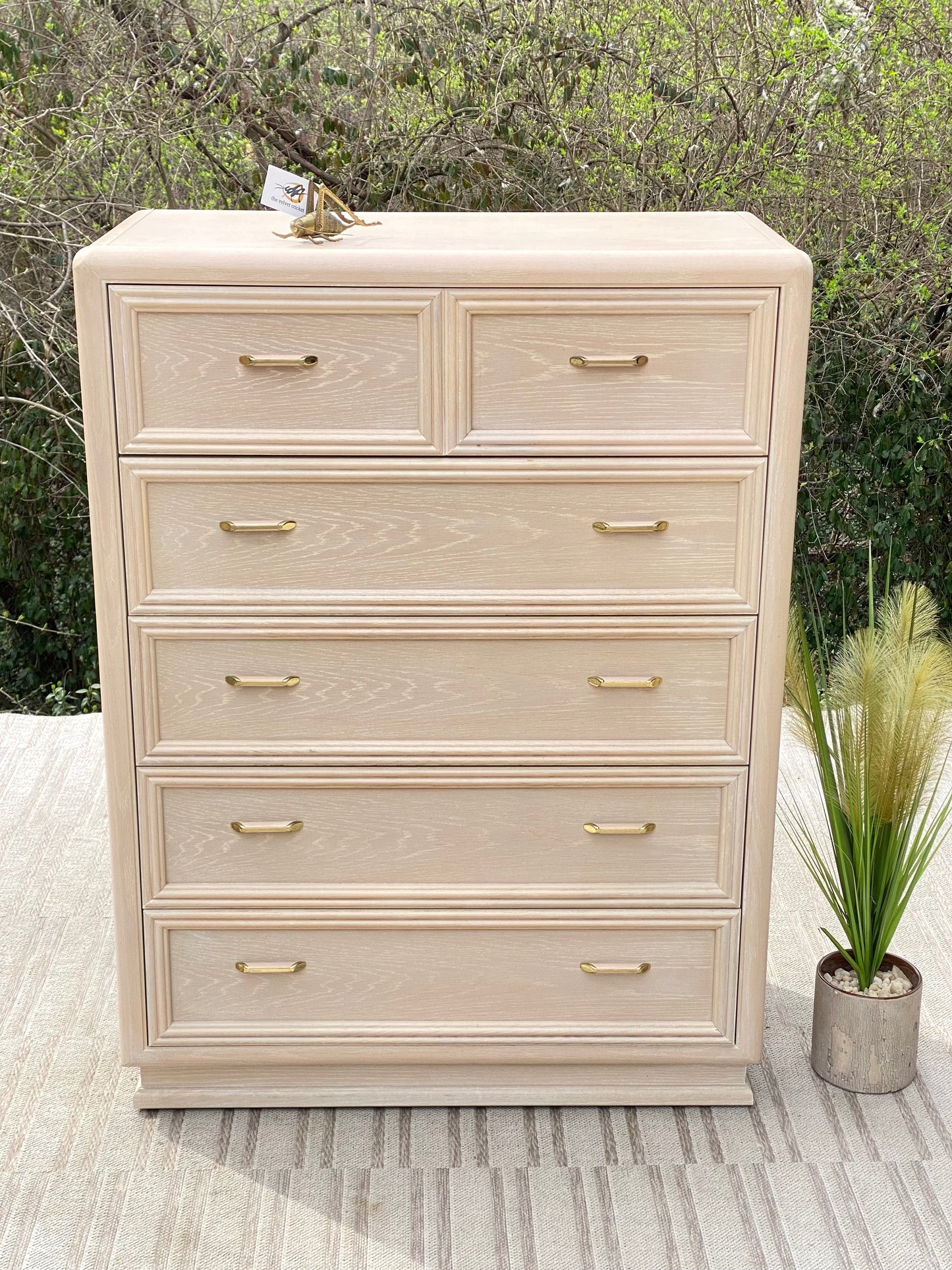 Vintage Thomasville 5 Drawer Highboy Dresser