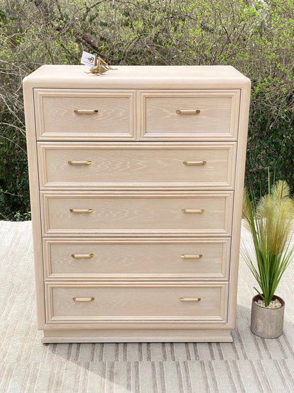 Vintage Thomasville 5 Drawer Highboy Dresser