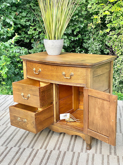 Small Vintage Wooden Oak Cabinet