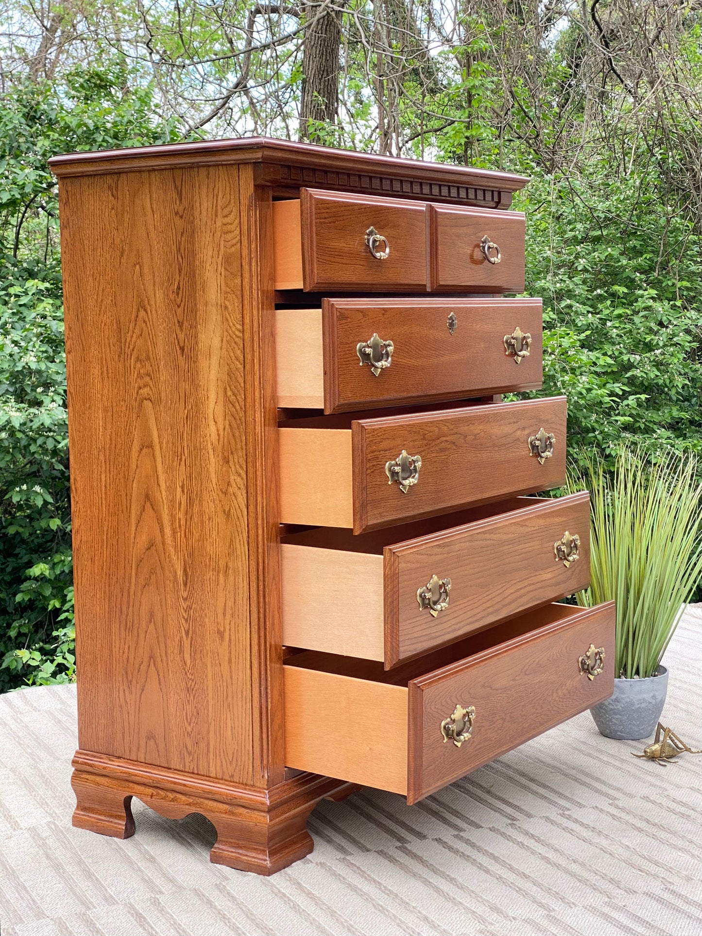 Vintage Kincaid 5 Drawer Highboy Dresser