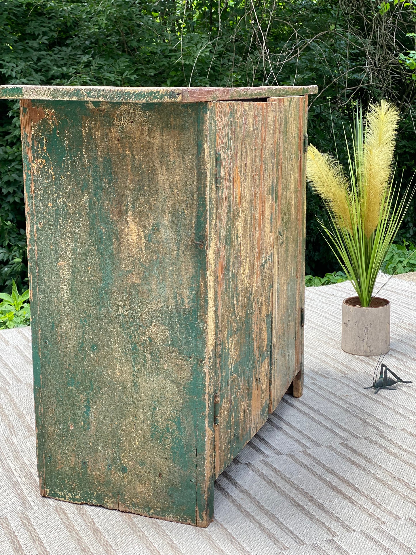 Vintage Rustic Painted Cabinet