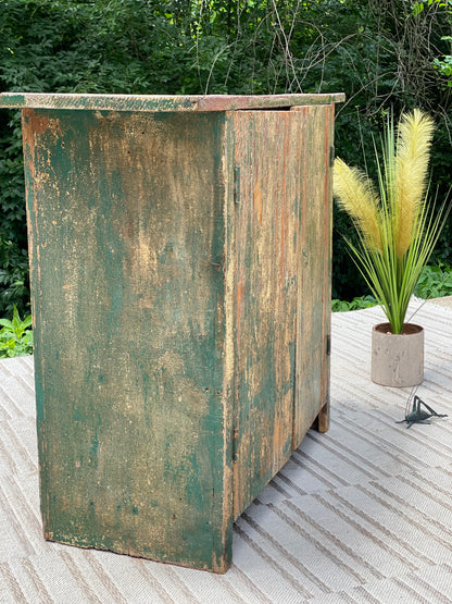 Vintage Rustic Painted Cabinet
