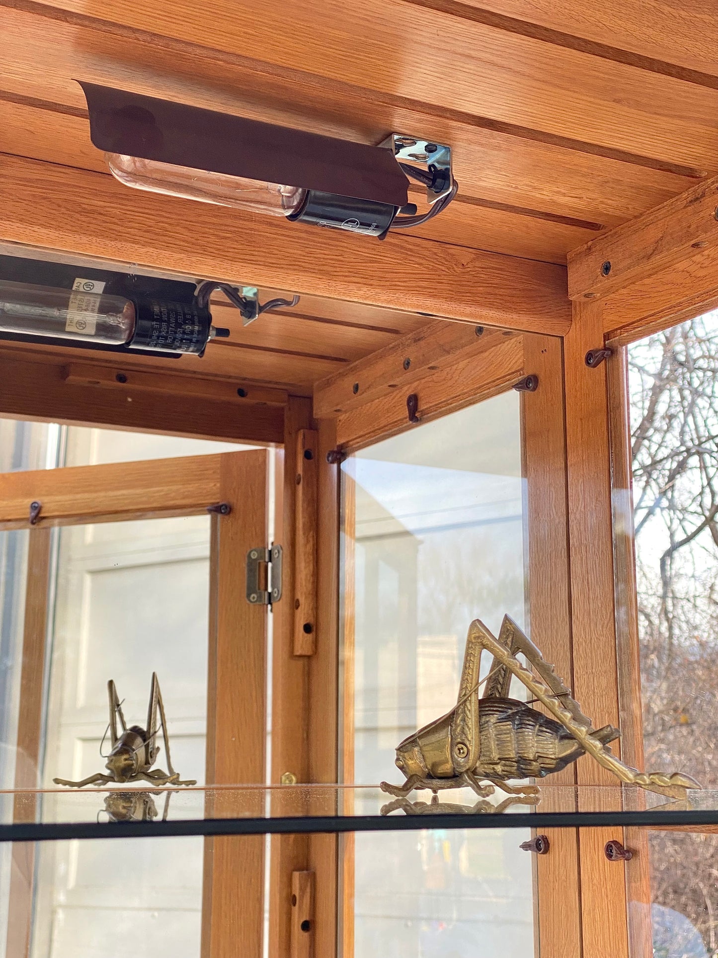 Wooden Lighted 2 Drawer Display Cabinet