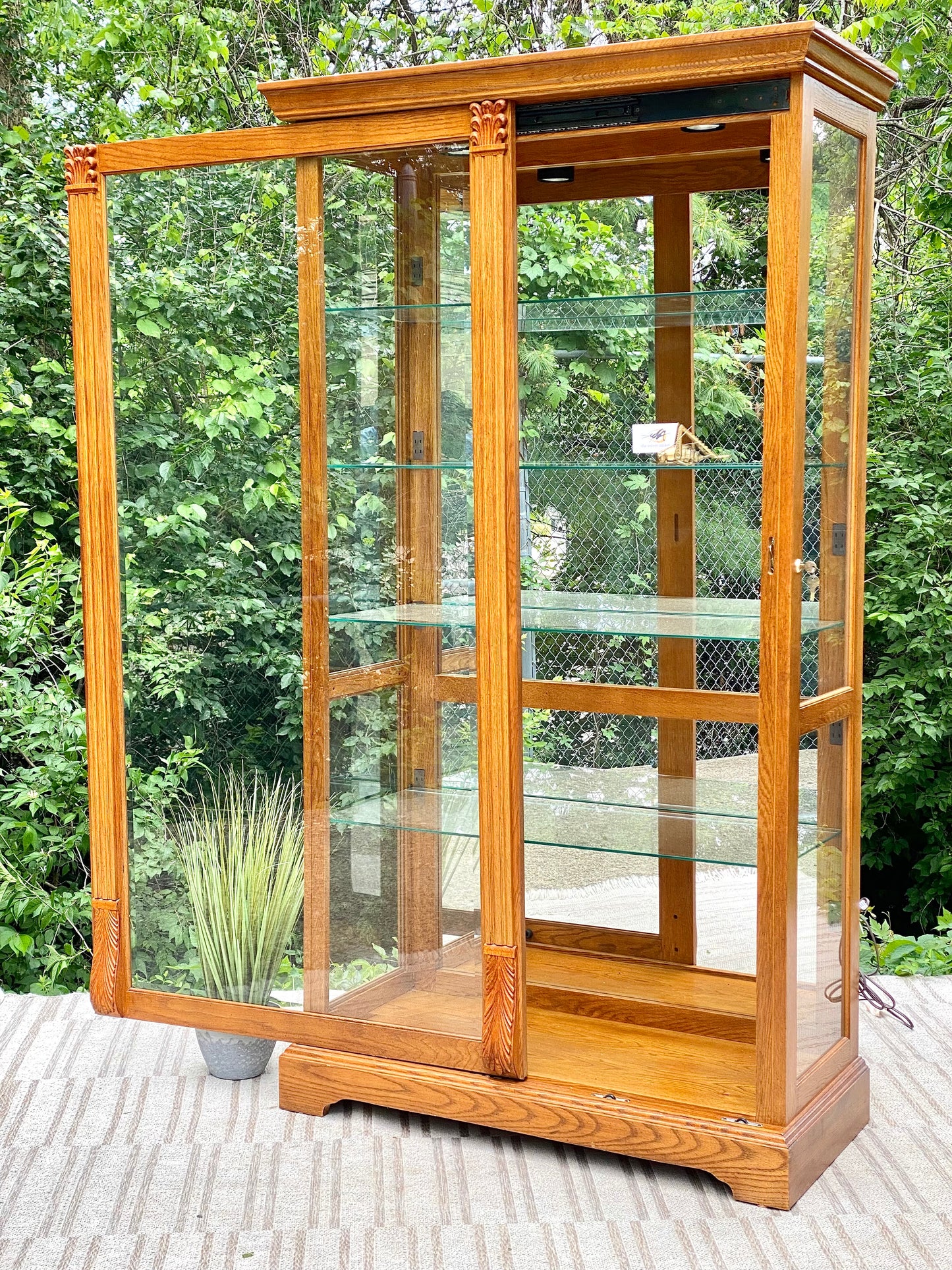 Vintage Pulaski Sliding Door Glass Display Case