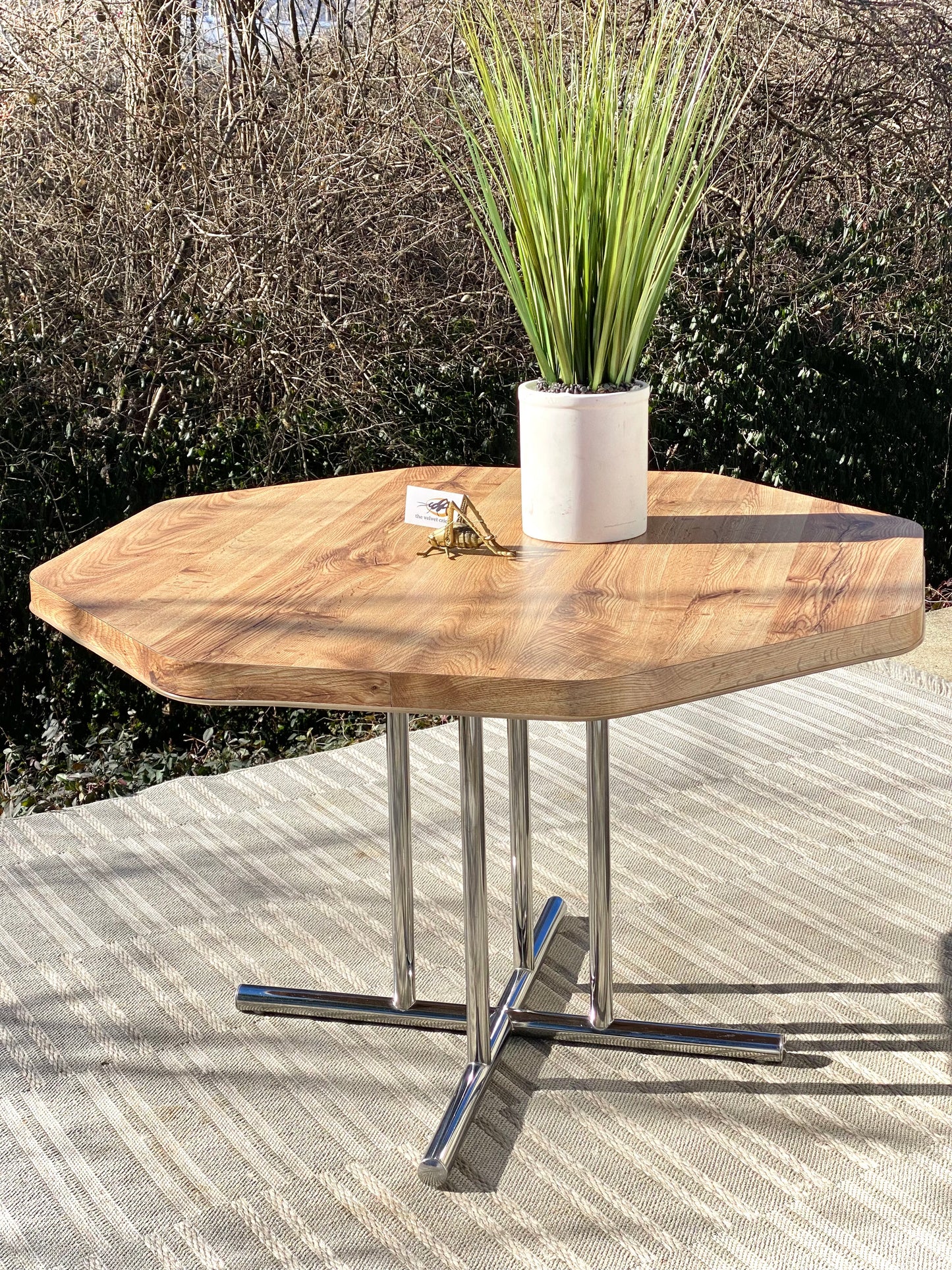 Vintage MCM Chromcraft Octagon Table