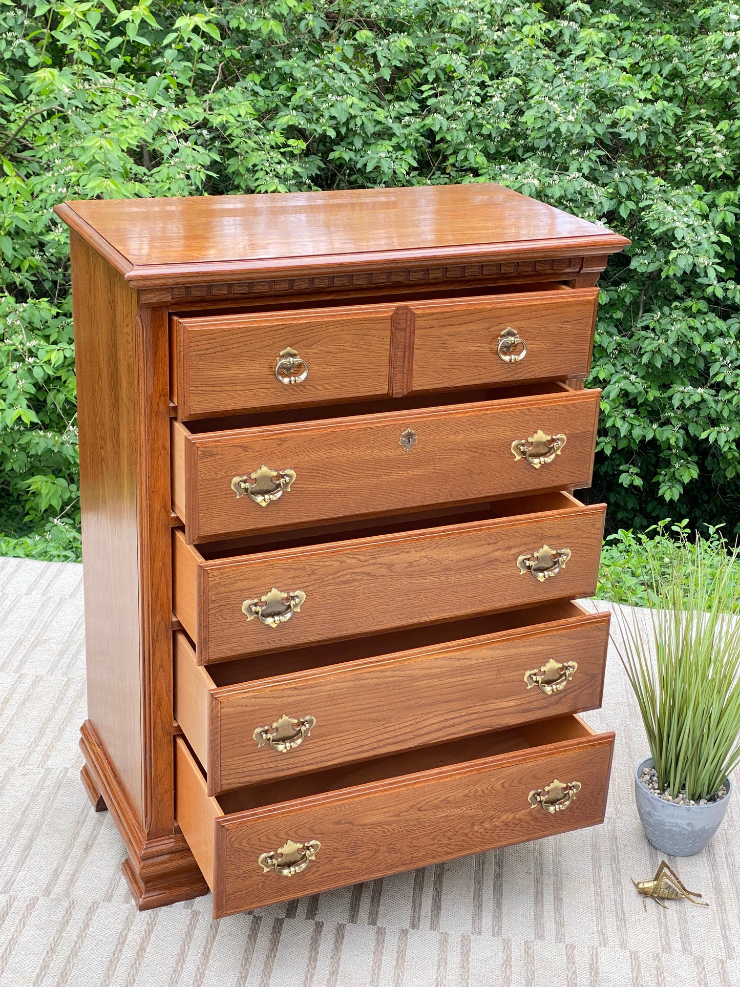 Vintage Kincaid 5 Drawer Highboy Dresser