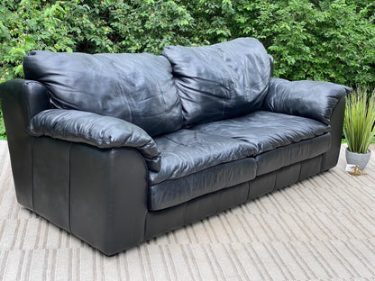 Nice Black Leather Sofa Couch