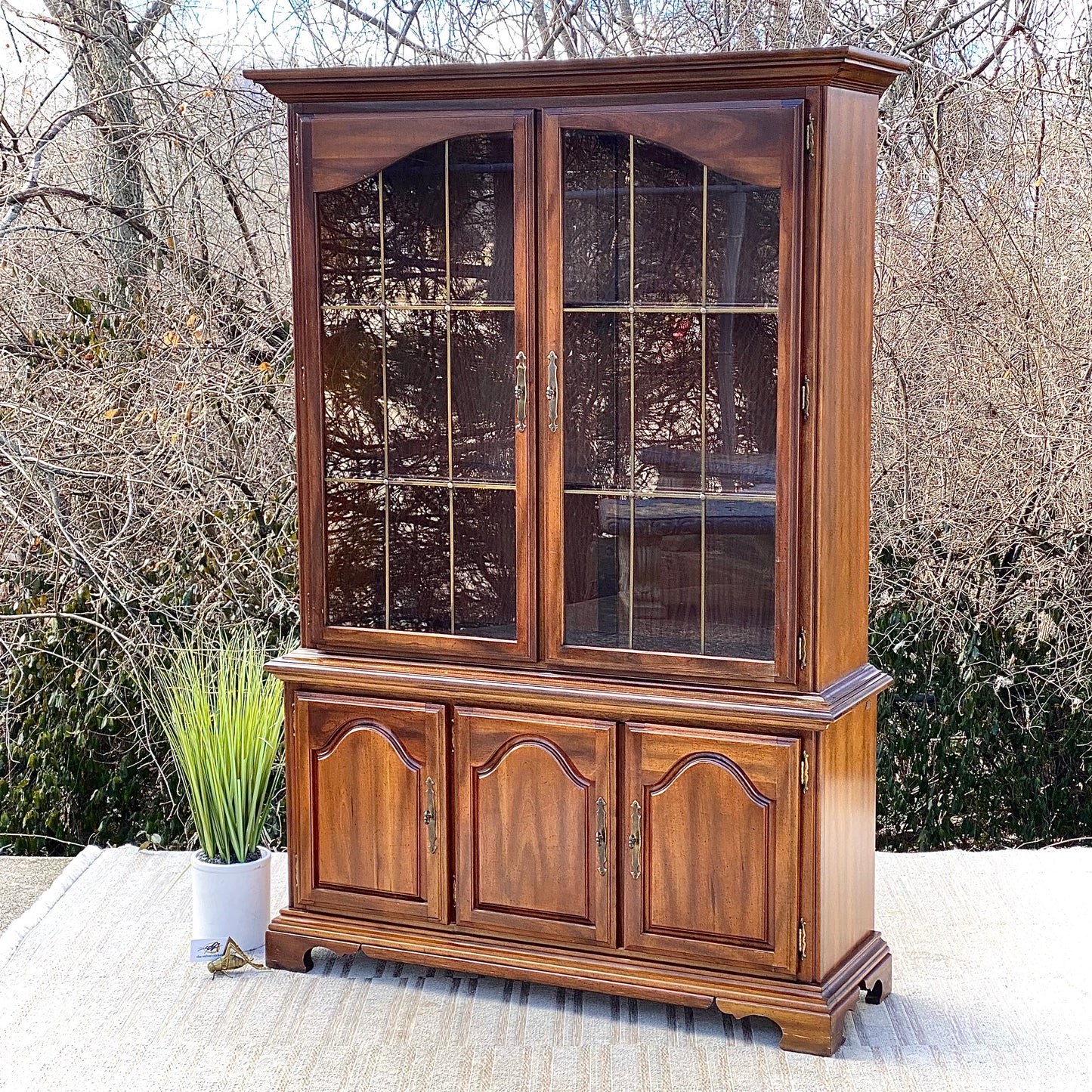Vintage Wooden Display Hutch by American Drew