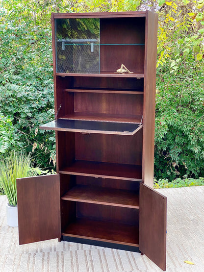 Vintage MCM Walnut Bookcase