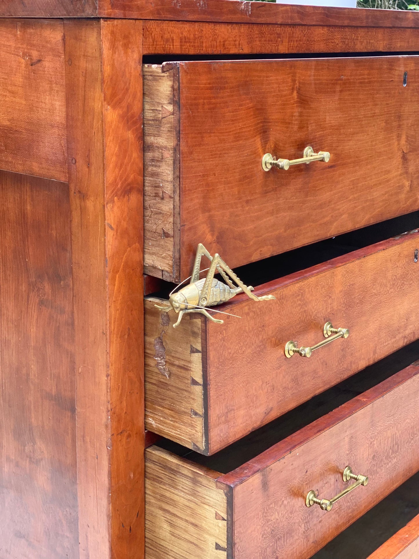 Vintage Solid Cherry 4 Drawer Dresser