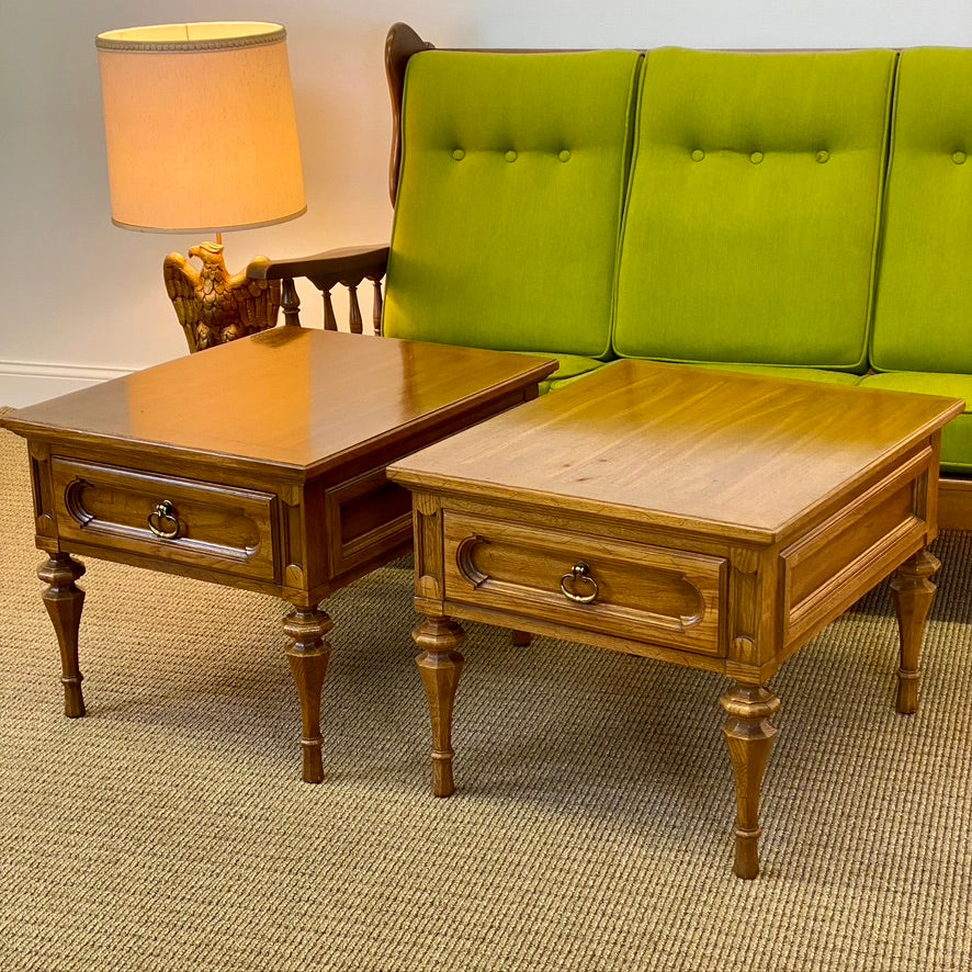 SOLD - Pair of Mid Century End Tables by UNIQUE FURNITURE MAKERS