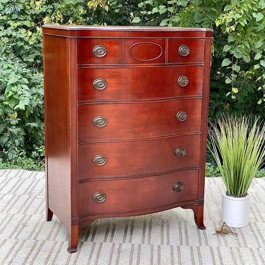 Vintage Morganton Mahogany 5 Drawer Dresser