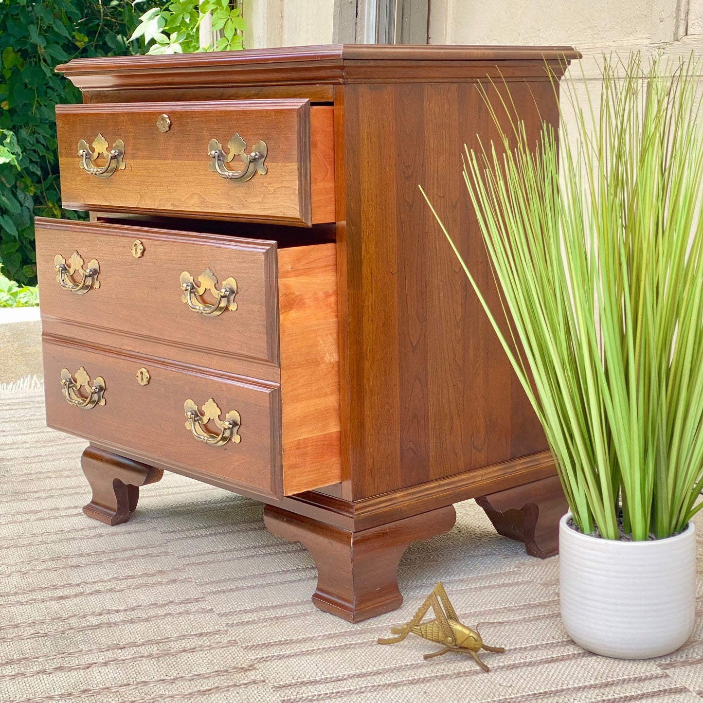 Nice Wooden 3 Drawer Side Table