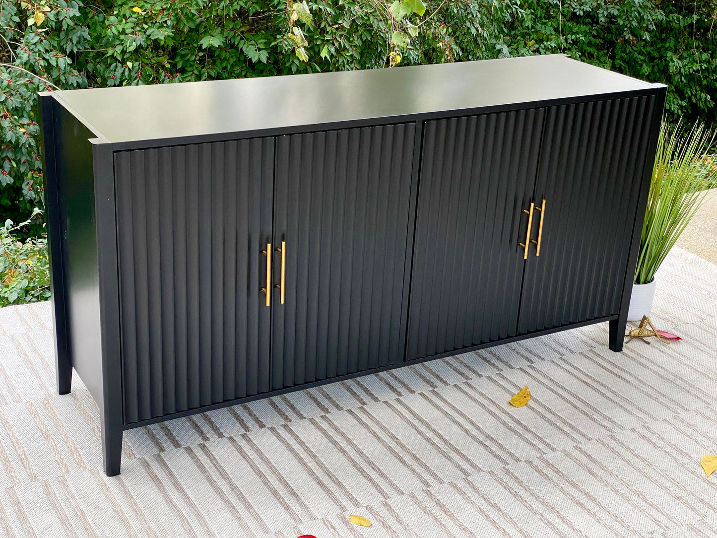 Modern Black Credenza