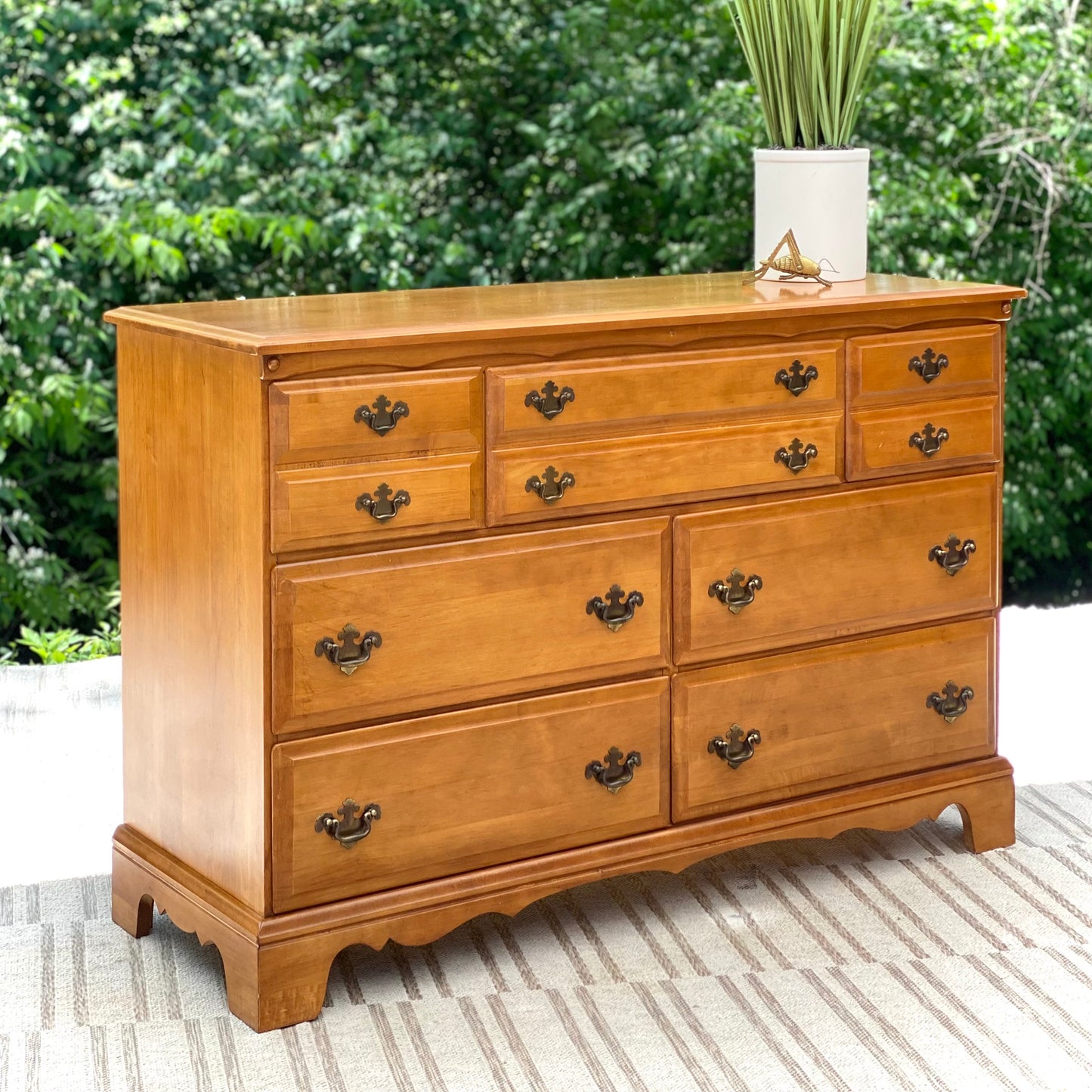 Vintage Wooden 7 Drawer Dresser