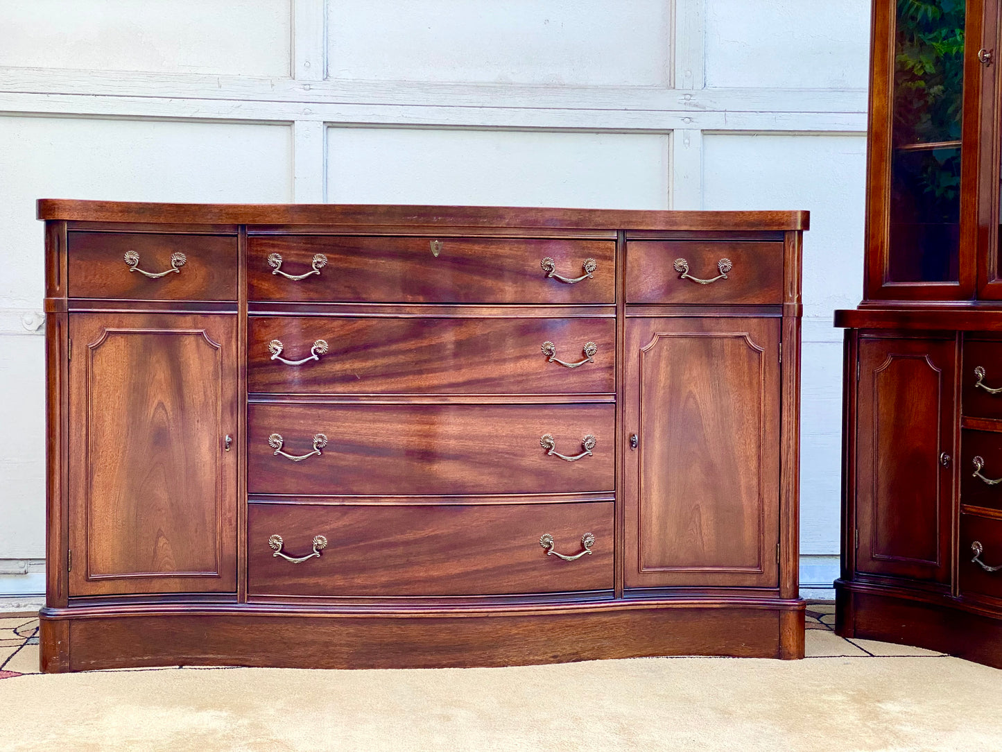 Gorgeous Wooden Curved Front Buffet