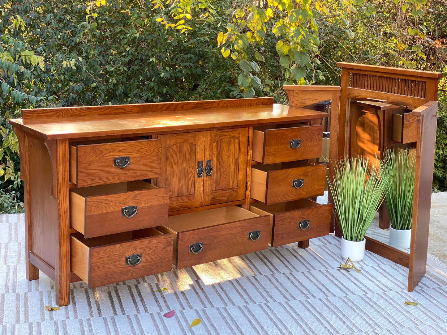 Arts & Crafts Style Kincaid Long Dresser