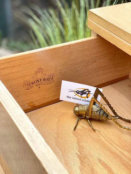 Vintage MCM Harmony House 3 Drawer Dresser with Mirror