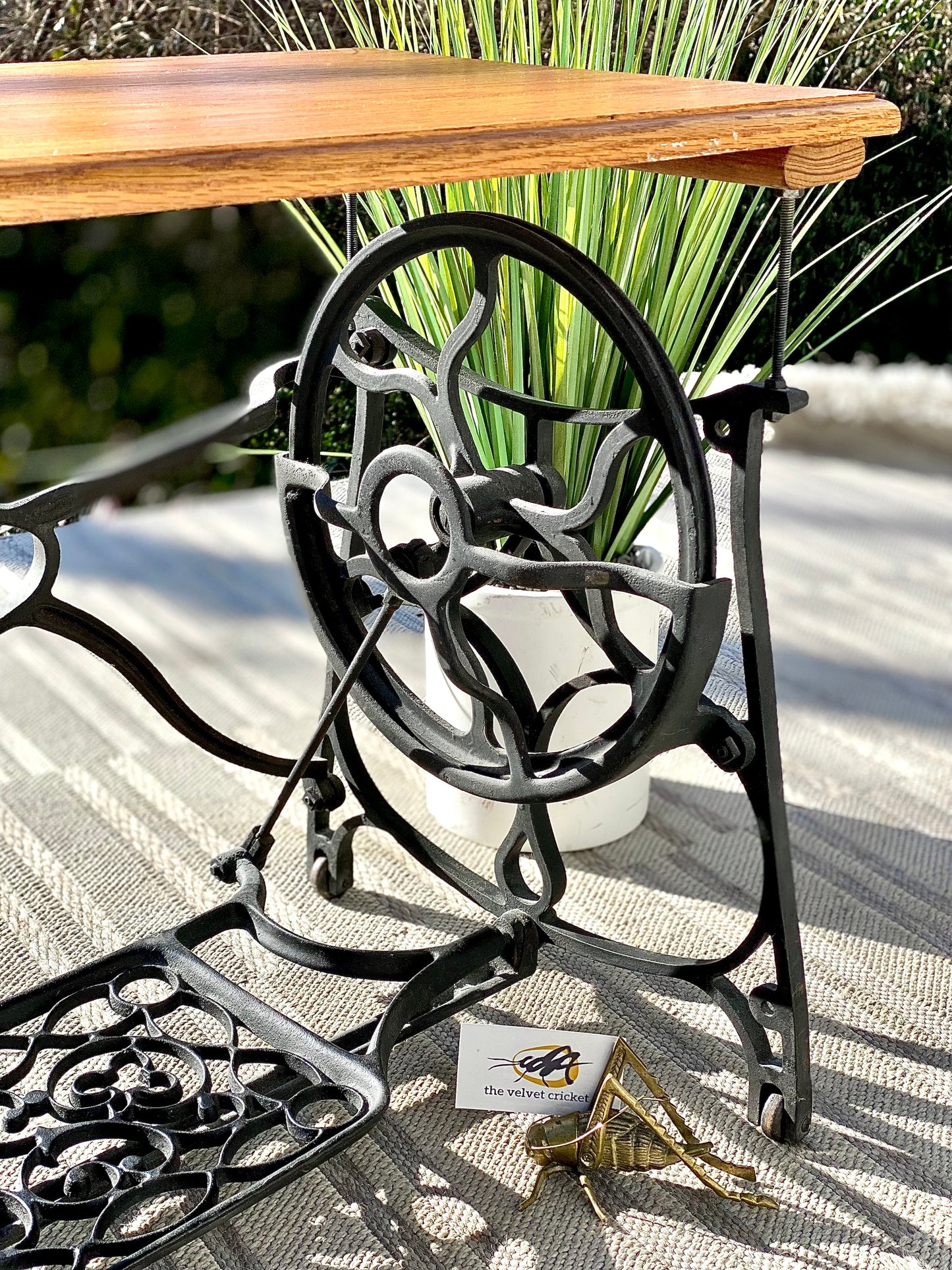 Vintage Sewing Machine Plant Stand Table