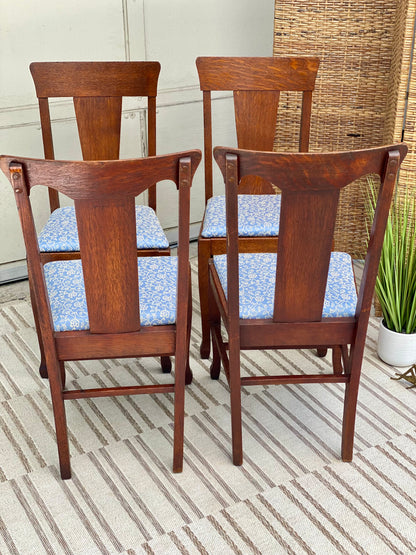 Nice Antique Set of 4 Oak Chairs