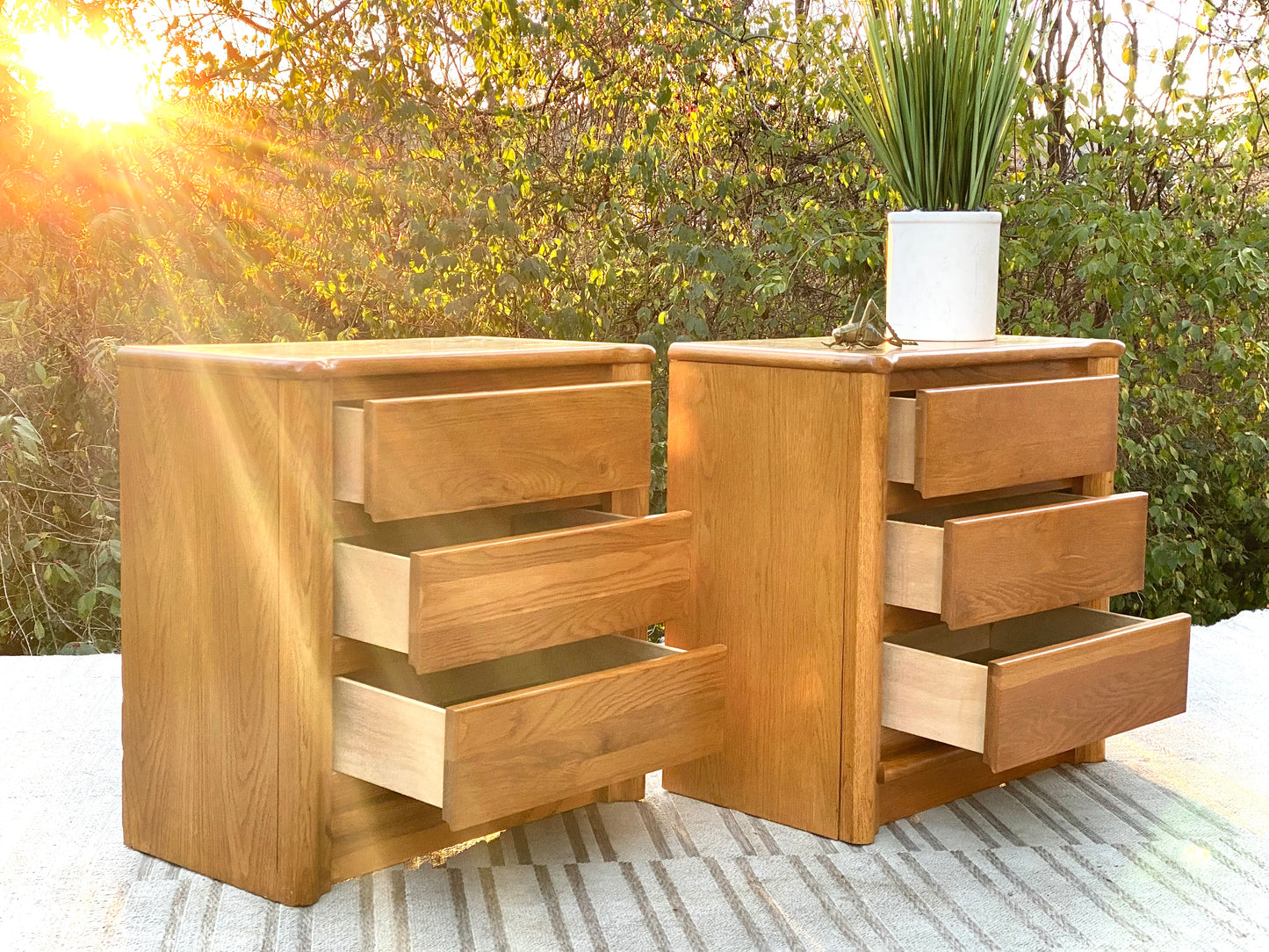 Nice Pair of Webb Wooden Nightstands