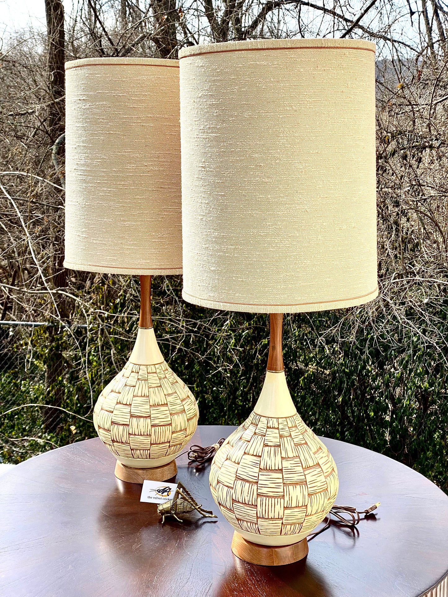 Pair of Vintage MCM Mid Century Lamps
