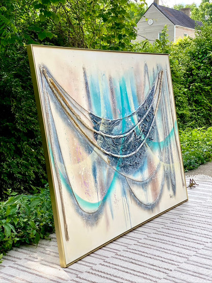 Vintage R Nichols Wall Abstract Painting