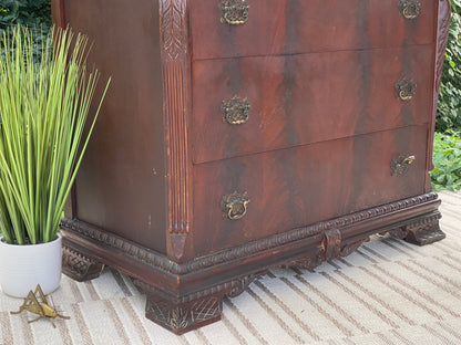 Antique Mahogany 5 Drawer Dresser